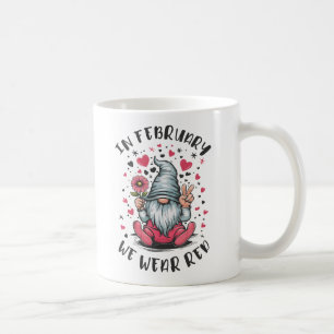 Im Februar tragen wir Rot für Herzgesundheitsbewus Kaffeetasse