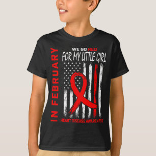 Im Februar tragen wir Rot kleines Mädchen Herzerkr T-Shirt
