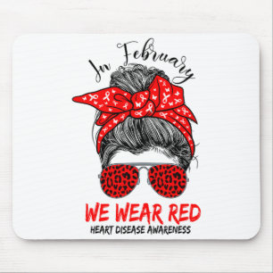Im Februar tragen wir rotes Herzkrankheit-Messy-Bu Mousepad