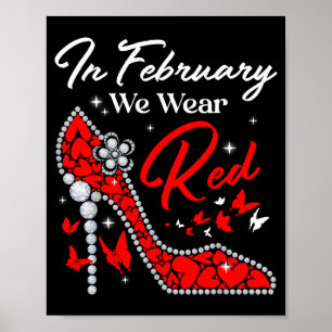 Im Februar tragen wir rotes Herzkrankheitsbewussts Poster