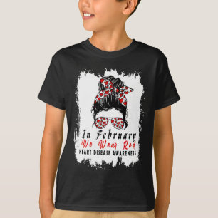 Im Februar tragen wir rotes unordentliches Herz-Kr T-Shirt