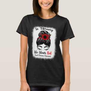 Im Februar tragen wir rotes unordentliches Herz-Kr T-Shirt