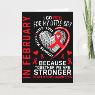 Im Februar werde ich rot Kleiner Junge Sohn Herzer Karte