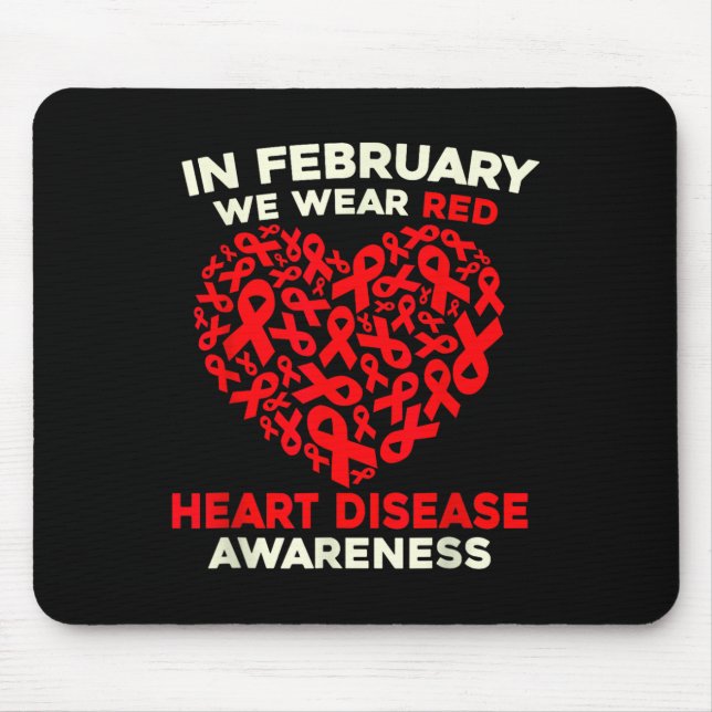 Im Februar wird das Bewusstsein für Herzkrankheite Mousepad (Vorne)