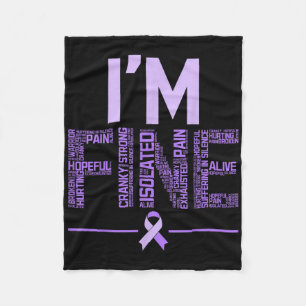 Im Fine Fibromyalgia Warrior Fibro Awareness Purpl Fleecedecke