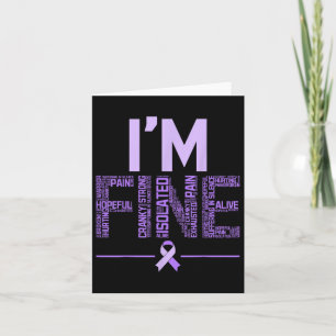 Im Fine Fibromyalgia Warrior Fibro Awareness Purpl Karte