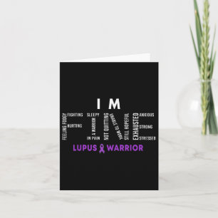 Im Fine Lupus Warrior Lupus Awareness Montag Lila Karte