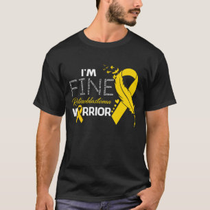 I'm Fine Retinoblastoma Warrior Awareness Feather T-Shirt