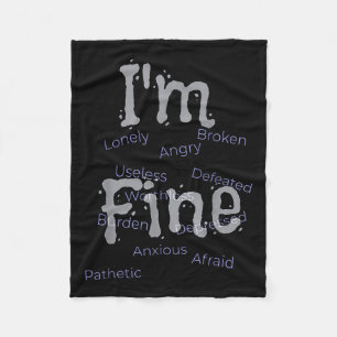 Im Fine Suicide Prevention Awareness Fleecedecke