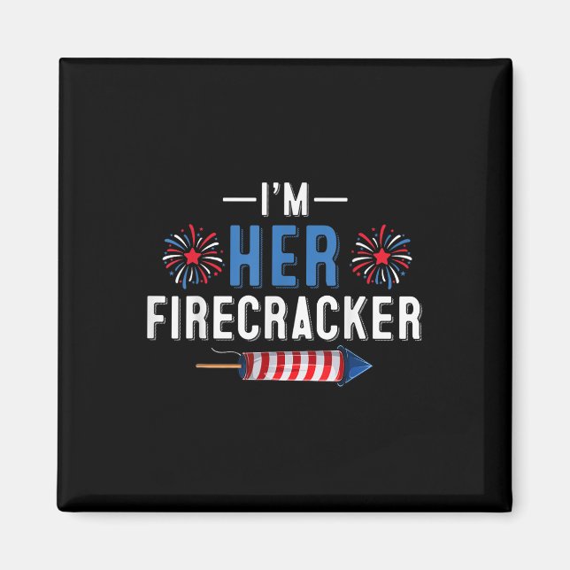 Im Firecracker 4. Juli Usa Patriotic Coupl Magnet (Vorne)