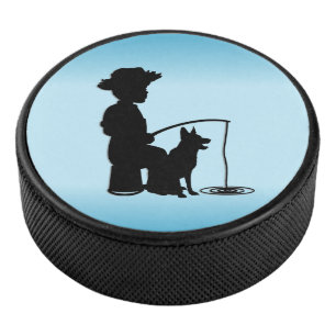 Im Fischereizentrum Eishockey Puck