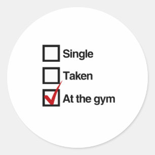 IM FITNESSSTUDIO RUNDER AUFKLEBER