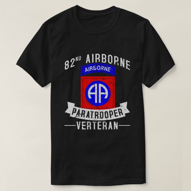 im Flugzeug Abteilung Paratrooper Army Veteran T-Shirt (Design vorne)
