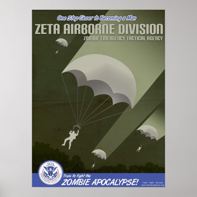 Im Flugzeug Abteilung Poster der Zombie Agency (Vorne)