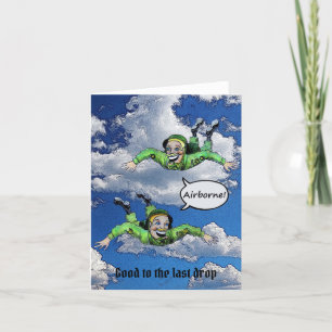 Im Flugzeug Armeegatrooper, Cartoon der Armee - le Feiertagskarte