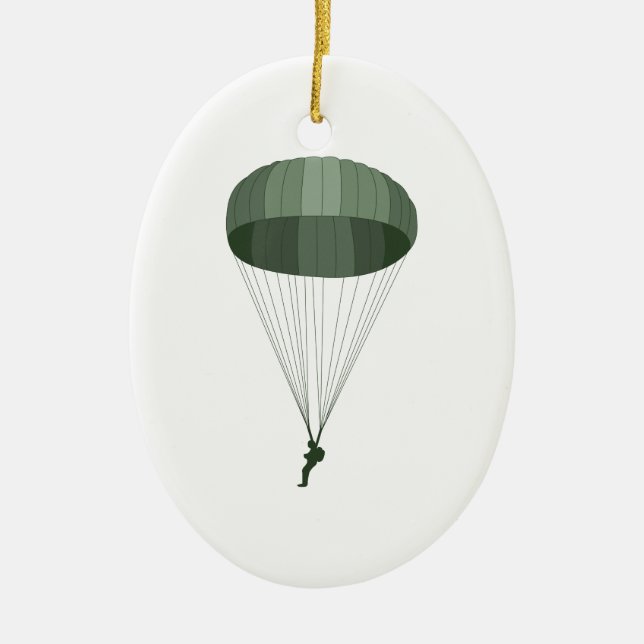 Im Flugzeug Fallschirmjäger Keramikornament (Vorne)