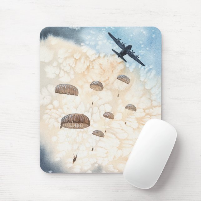Im Flugzeug Fallschirmspringer Mousepad (Mit Mouse)