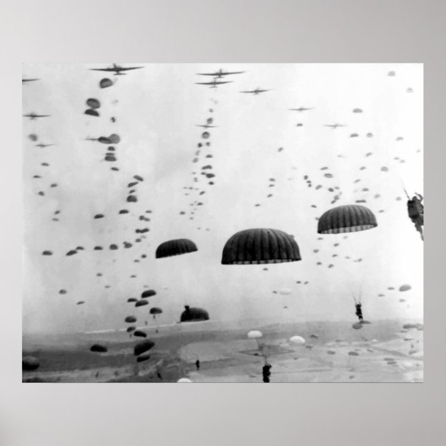 Im Flugzeug Mission während des WW2-Zeichens Poster (Vorne)