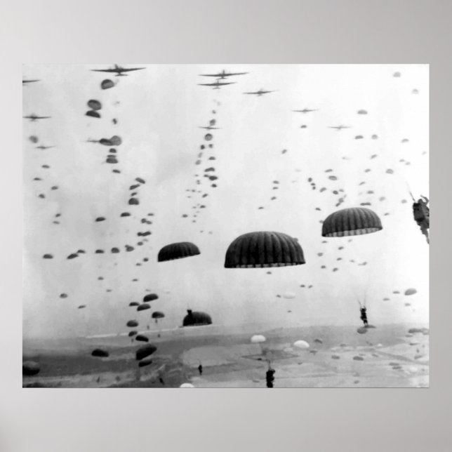 Im Flugzeug Mission während des WW2-Zeichens Poster (Vorne)