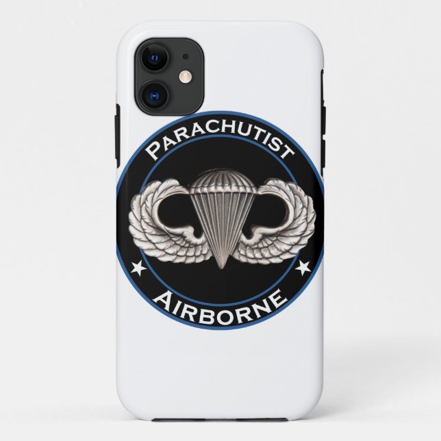 Im Flugzeug Parachutist Case-Mate iPhone Hülle (Rückseite)