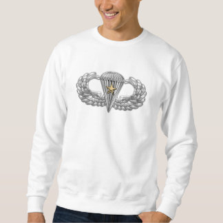 Im Flugzeug Parachutist mit Combat Star Sweatshirt