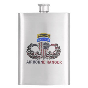 Im Flugzeug Ranger Master Flaming Parachutist Flüg Flachmann