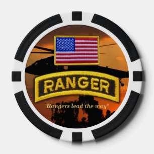 im Flugzeug Ranger Veteranen Pokerchips
