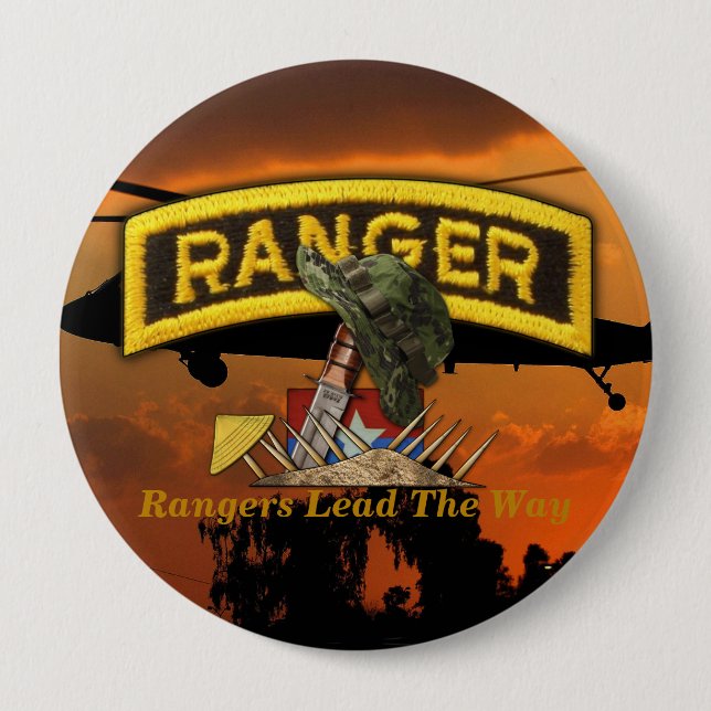 Im Flugzeug Rangers Veterans Vets LRRP Button (Vorderseite)
