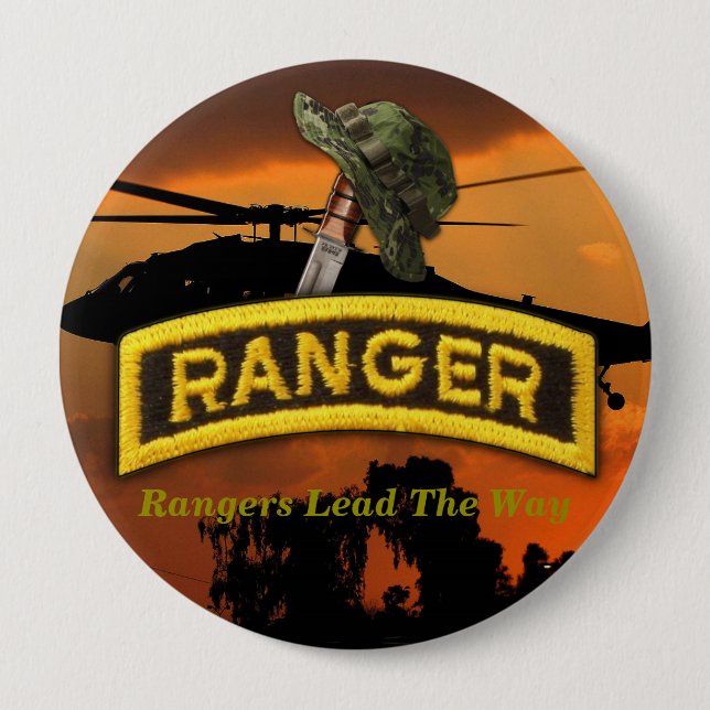 Im Flugzeug Rangers Veterans Vets LRRP Button (Vorderseite)