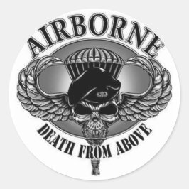 Im Flugzeug Runder Aufkleber