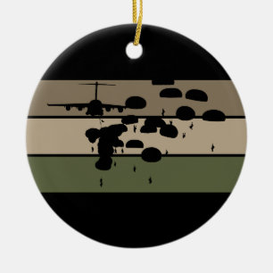 Im Flugzeug Sprung Keramik Ornament