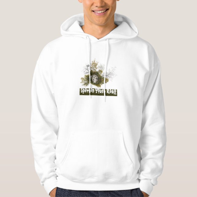 Im Flugzeug Treehugger Entwurf Hoodie (Vorderseite)