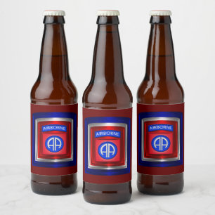 im Flugzeug Unternehmensbereich Proud Veteran Bierflaschenetikett