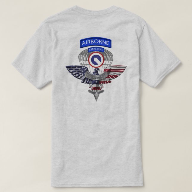 im Flugzeug Veteran für den 1. Korps-Support T-Shirt (Design Rückseite)