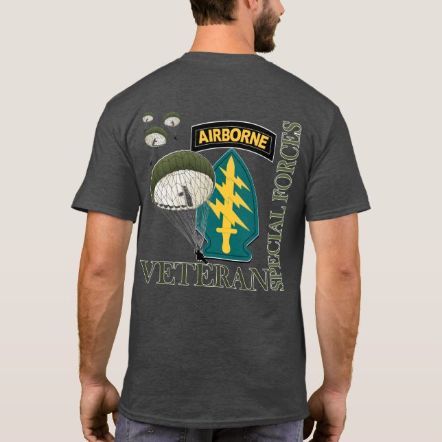 Im Flugzeug Veteran - T - Shirt der Spezialeinheit (Rückseite)