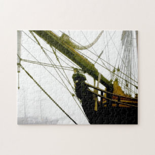 Im Foto "Nebel Tall Ship HMS Bounty Figurehead" Puzzle