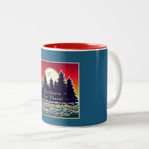 Im Freien gibt es Kanus Zweifarbige Tasse