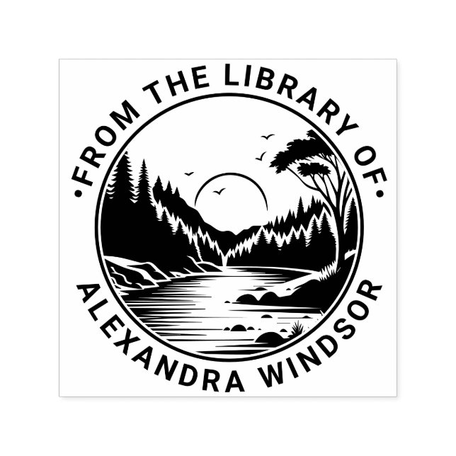 Im Freien: Name der Sun Library des River Stream T Permastempel (Design)