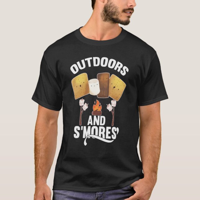 Im Freien und im Smores T-Shirt (Vorderseite)