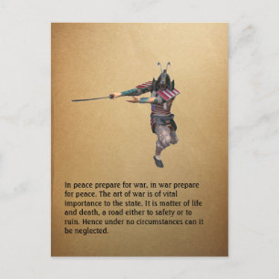 Im Frieden bereiten Sie sich für Krieg, in… vor Postkarte
