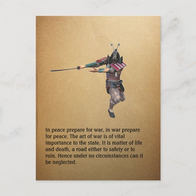 Im Frieden bereiten Sie sich für Krieg, in… vor Postkarte (Vorderseite)