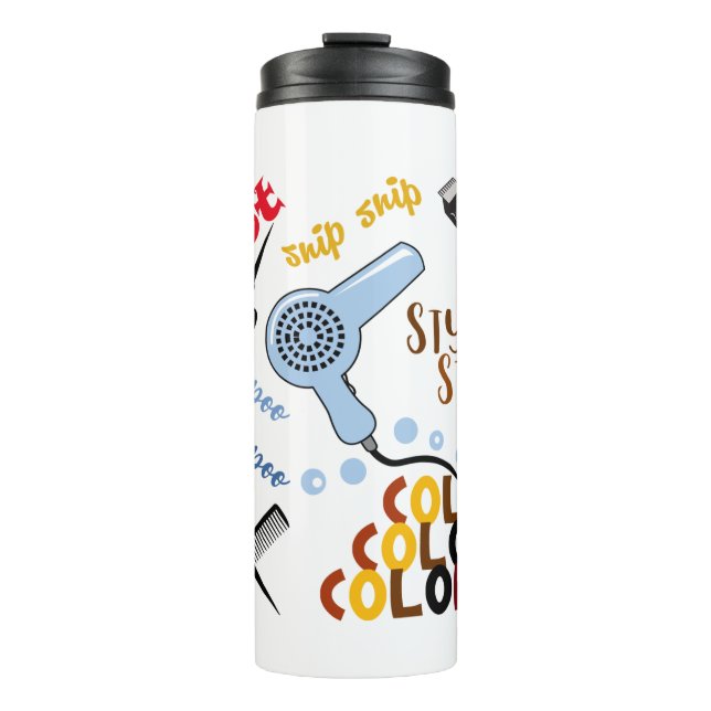 Im Friseursalon Thermosbecher (Vorderseite)