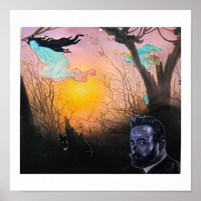 Im frühen Abend: Beängstigende Dinge - Collage Poster (Vorne)