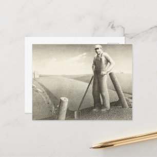 Im Frühling von Grant Wood Feiertagspostkarte