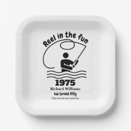 Im Fun Modern Fisherman zum 50. Geburtstag feiern Pappteller