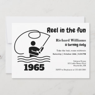 Im Fun Modern Fisherman zum 60. Geburtstag feiern Einladung