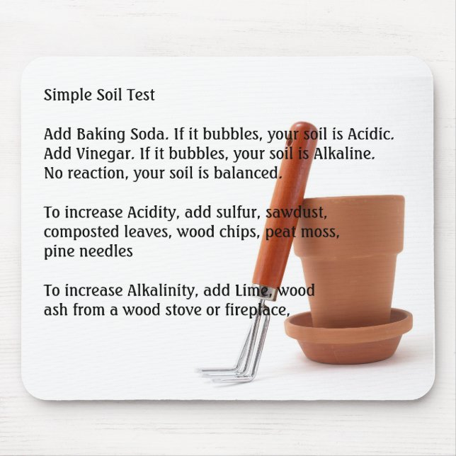 Im Garten arbeitender einfacher Boden-Test Mousepad (Vorne)