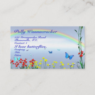 Im Garten arbeitenschmetterlinge Visitenkarte