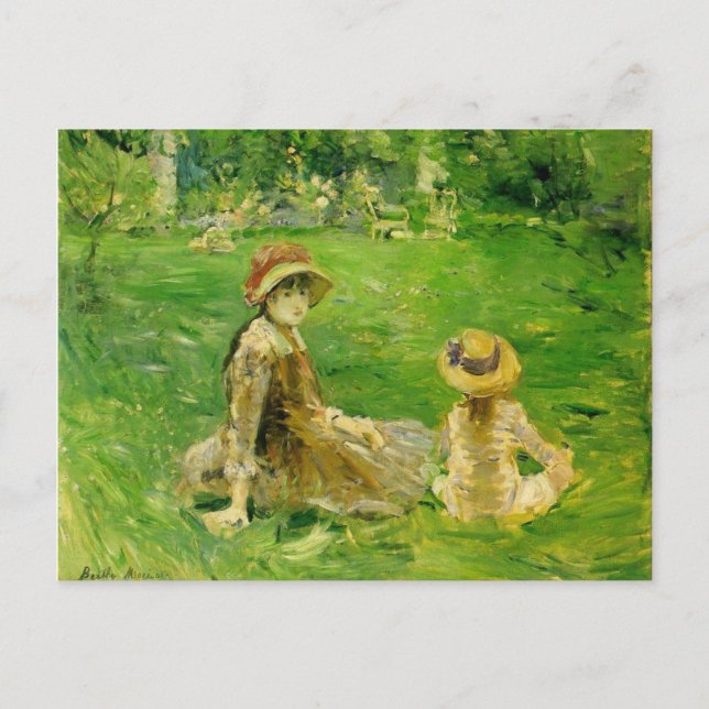 Im Garten bei Maurecourt Berthe Morisot Postkarte (Vorderseite)