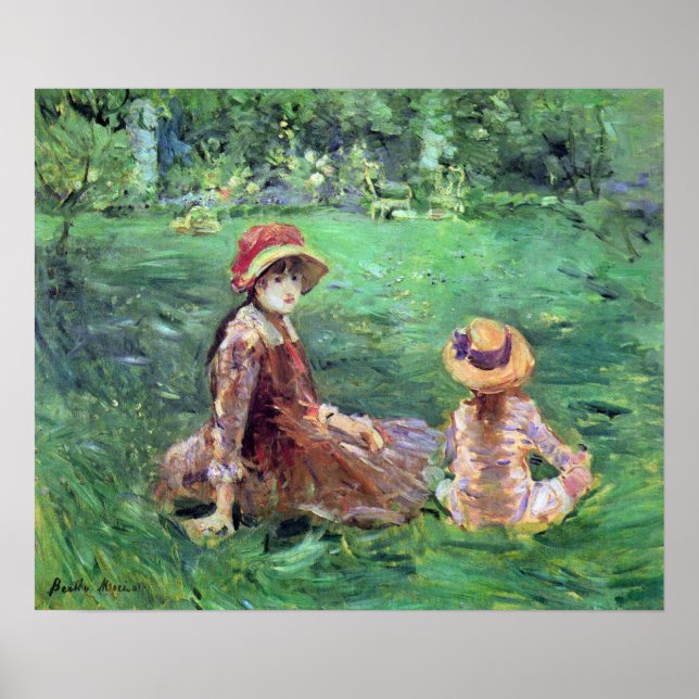 Im Garten bei Maurecourt von Berthe Morisot Poster (Vorne)